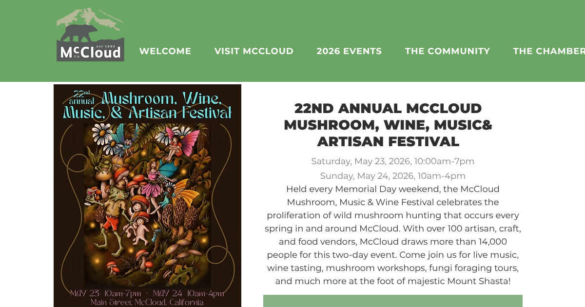 McCloud Mushroom, Music & Wine Festival