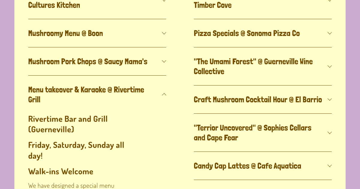 Russian River Fungi Fest