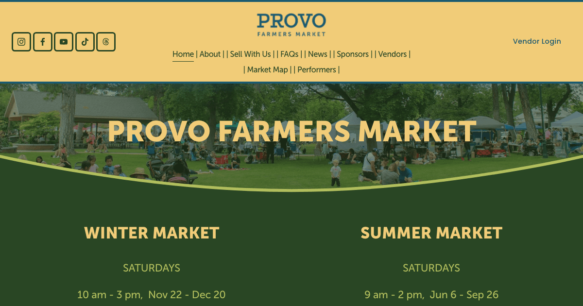 Provo Farmers Market (Year-Round Vendor Market)