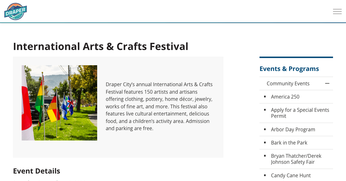 Draper International Arts & Crafts Festival